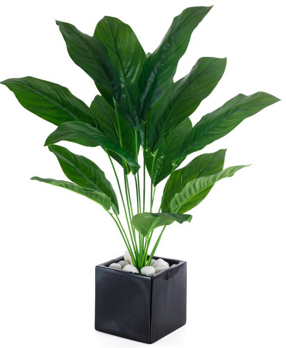 Real Touch 15 Long Leaves Calla Lily Plant