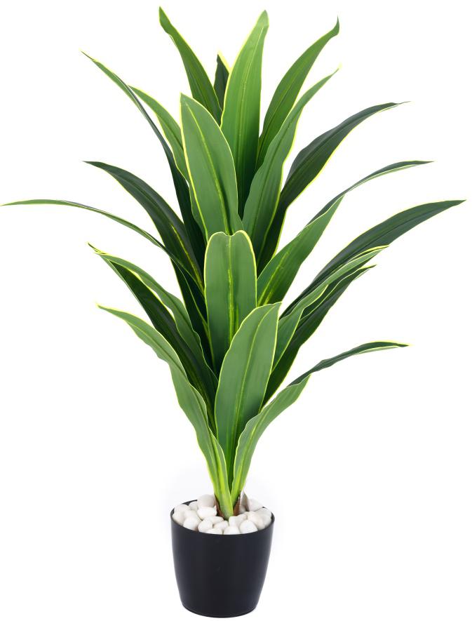 Real Touch Shaded Green Dracenna Leaves Plant