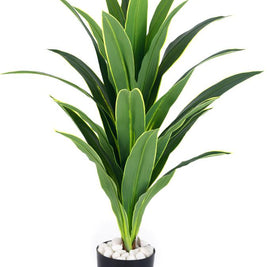 Real Touch Shaded Green Dracenna Leaves Plant