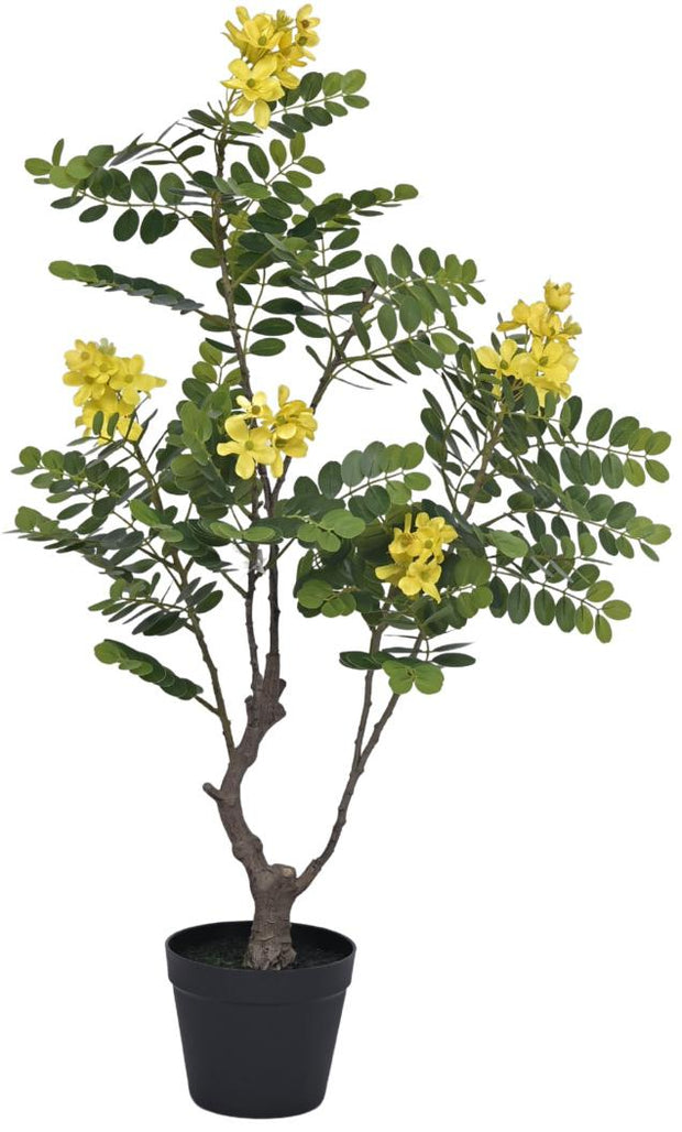 90cm Yellow Touch Me Not Leaves Plant In Pot