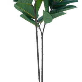 1.3m 2 Head 32 Leaves Rubber Tree In Pot