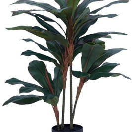 90cm 4 Head Fat Red Green Dracenna Leaves Plant In Pot